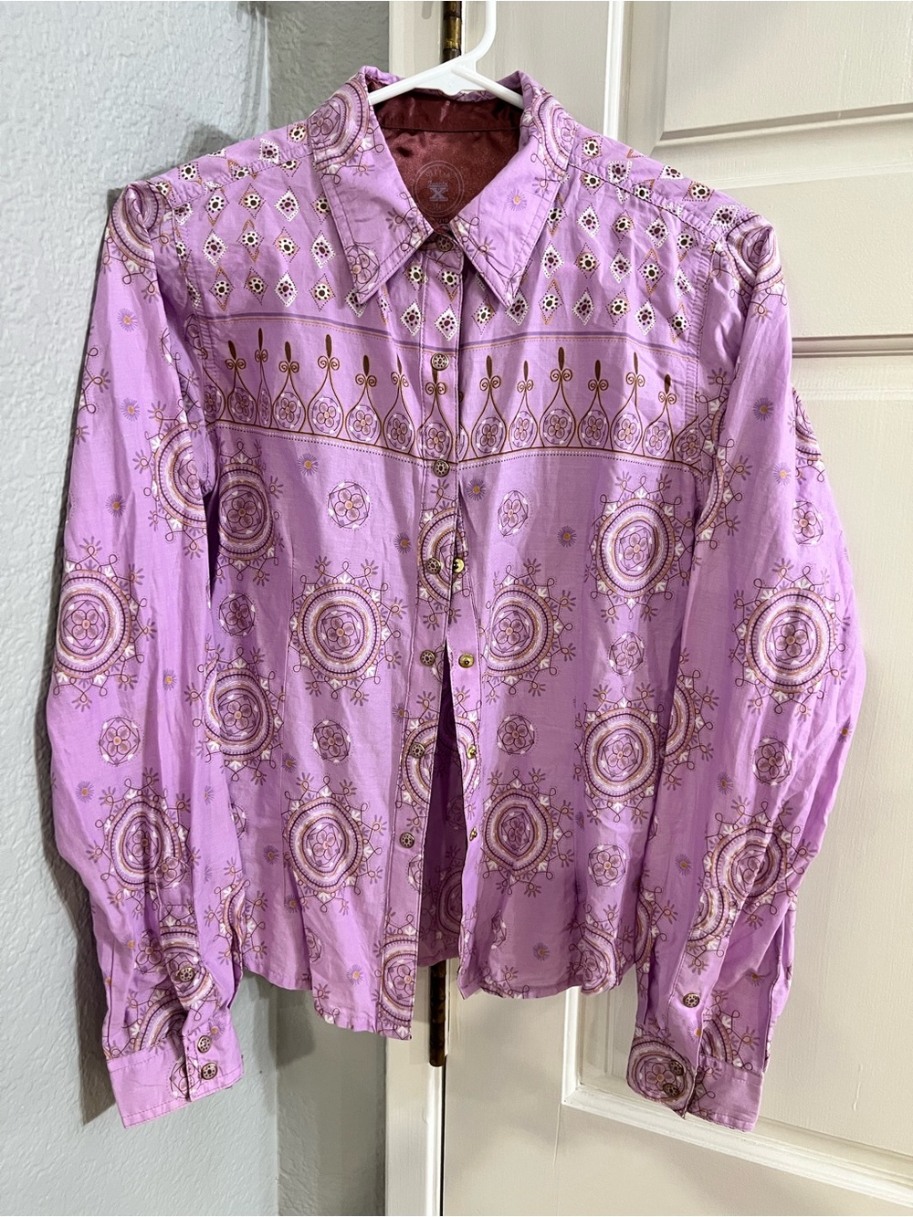 Wrangler 20X line gorgeous metallic detail printed shirt